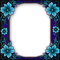 ♡§m3§♡ hard blue gothic frame flowers - png gratuito GIF animata