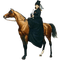 dama a caballo  dubravka4 - png gratuito GIF animata