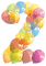 image encre numéro 2 ballons bon anniversaire edited by me - PNG gratuit GIF animé