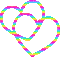 Rainbow Hearts - Ücretsiz animasyonlu GIF animasyonlu GIF