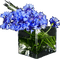 Vase.Pot.Deco.Fleur.Blue flowers.Victoriabea - png gratuito GIF animata