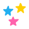 Original Milkbbi three stars - Free PNG Animated GIF
