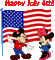 Happy 4th Of July Mickey Mouse & Minne Mouse - Безплатен анимиран GIF анимиран GIF
