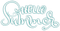 soave text hello summer white teal - PNG gratuit GIF animé