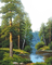 Landschaft, Wald, See, Landscape - zdarma png animovaný GIF
