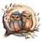 owls - png gratuito GIF animata