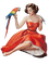 Pin up avec oiseaux - Free PNG Animated GIF