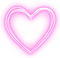 pink neon heart Bb2 - darmowe png animowany gif