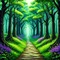 st patrick day background forest fantasy - png gratis GIF animasi