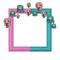 Pink/Teal Small Frame - kostenlos png Animiertes GIF