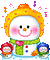 cute snowman pixel gif - Zdarma animovaný GIF animovaný GIF