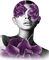 soave woman face flowers surreal fashion black - kostenlos png Animiertes GIF