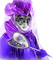soave woman mask venice black white purple - PNG gratuit GIF animé