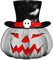 soave deco halloween  pumpkin  black white red - png gratis GIF animado