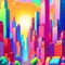 Rainbow City - zadarmo png animovaný GIF