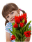 child girl tulips enfant fillette tulipes🌷🌷