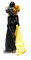 Woman Black Yellow  - Bogusia - gratis png geanimeerde GIF