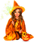 Girl.Witch.Child.Halloween.Butterflies - 免费PNG 动画 GIF