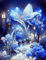 fleur bleu - png gratuito GIF animata