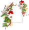 Christmas.Cluster.Frame.White.Gold.Red.Green - PNG gratuit GIF animé