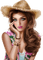 Woman. Summer. Face. Portrait. Hat.Leila - gratis png geanimeerde GIF