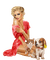 Woman. Dog. Summer. Leila - GIF animé gratuit