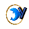 Lettre Y. Blue Flipper - Bezmaksas animēts GIF animēts GIF
