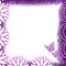 kikkapink purple butterfly frame glow - PNG gratuit GIF animé