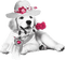 soave deco valentine hat flowers rose  animals dog - png gratuito GIF animata