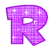 Kaz_Creations Animated Alphabet Purple R - Δωρεάν κινούμενο GIF κινούμενο GIF