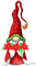 soave christmas winter deco gnome red green - png gratuito GIF animata