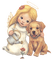dolceluna baby angel vintage dog - ingyenes png animált GIF