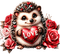 st.Valentine hedgehog by nataliplus - GIF animé gratuit