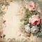 vintage beige pink green flower background - png gratuito GIF animata