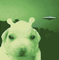 dithered alien puppy - GIF animasi gratis