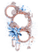 soave deco summer scrap flowers circle blue brown - 免费PNG 动画 GIF