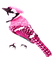 Bird.Black.White.Pink - png gratuito GIF animata