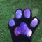 black/purple cat paw glove - Nemokamas animacinis gif animuotas GIF