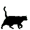 Crossing Black Cat - GIF animado grátis Gif Animado