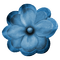 kikkapink deco scrap blue flower vintage - PNG gratuit GIF animé