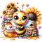 ♡§m3§♡ bee honey cute spring yellow - png gratuito GIF animata