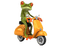frog driving - png gratis GIF animado