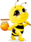 Kaz_Creations Bees Bee - zadarmo png animovaný GIF