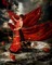 laurachan red woman sea - gratis png animerad GIF