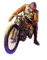 Rena Vintage Man Motorrad - PNG gratuit GIF animé