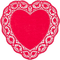 red heart lace - PNG gratuit GIF animé
