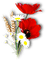 soave deco flowers poppy daisy spring branch - PNG gratuit GIF animé