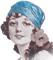 soave woman gypsy vintage blue brown - Free PNG Animated GIF