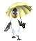ani-djur-pingvin-paraply - Zdarma animovaný GIF animovaný GIF