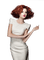 woman in white - gratis png geanimeerde GIF